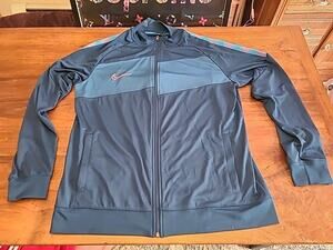 Nike Mens Full Zip Jacket Blue Teal Orange Size XL
